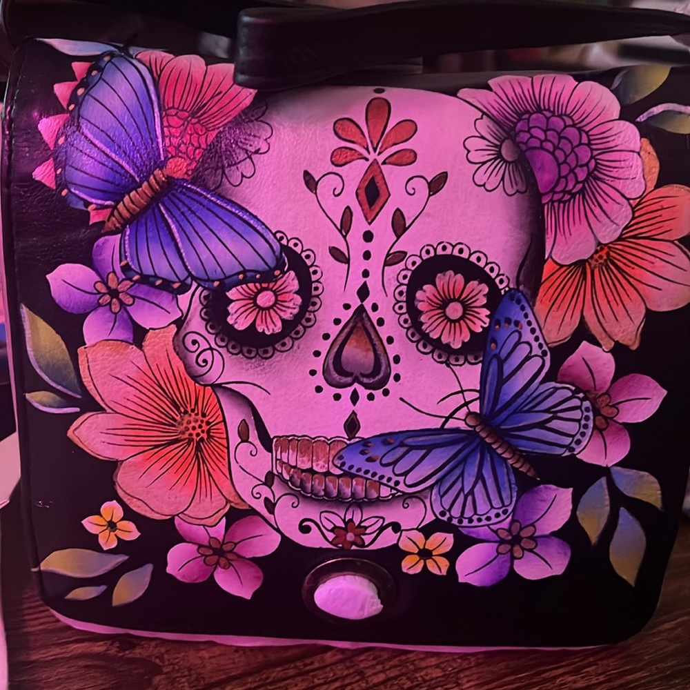 Anuschka Sugar Skull purse